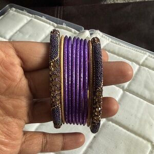 Rajasthani purple bangle set